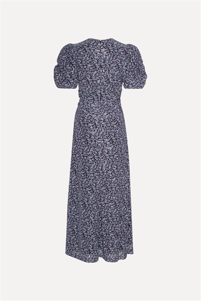 Rotate Birger Christensen Puff Sleeve Sequin Kjole Purple Print Shop Online Hos Blossom