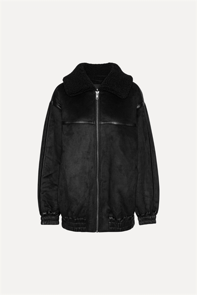 Rotate Birger Christensen Oversized Bomber Jacket Black - Shop Online Her