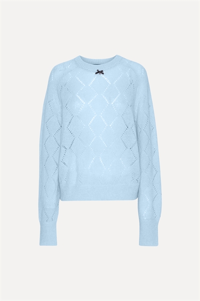 Rotate Birger Christensen Knit Jumper Strik Skyway Blue - Shop Online Her