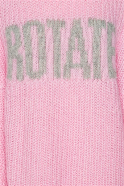 Rotate Birger Christensen Knitted Logo Sweater Lilac Sachet - Shop Online Her