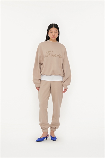 Rotate Sunday Heavy Sweater Crewneck Taupe Beige - Shop Online Her