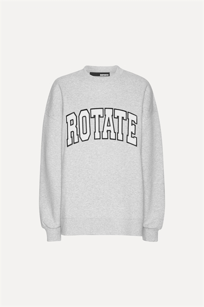 Rotate Sunday Sweat Logo Crewneck Sweatshirt Grey Melange - Shop Rotate Sunday Her