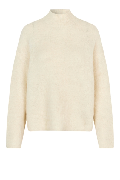 Second Female Isaky Knit T-Neck Eggnog - Shop Online Her