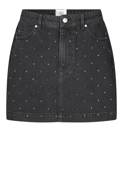 Second Female Jayden Denim Skirt Black Denim - Shop Online Her