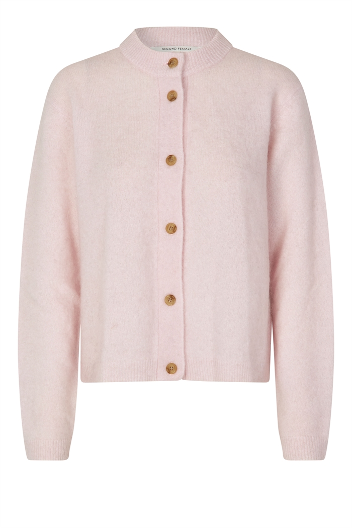 Second Female Brook Knit Plain Cardigan Festival Bloom - Shop Online Her