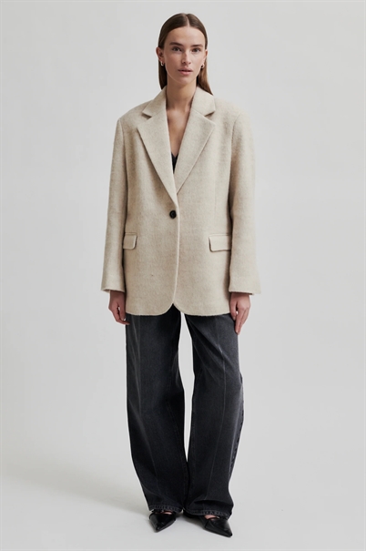 Second Female Sera Blazer Beige Melange - Shop Online Her