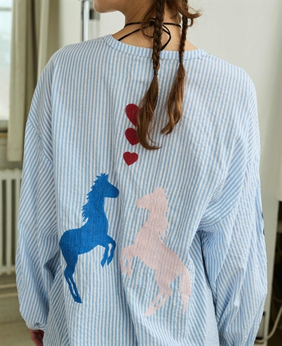 Sissel Edelbo Caro Shirt Cashmere Blue - Shop Online Her