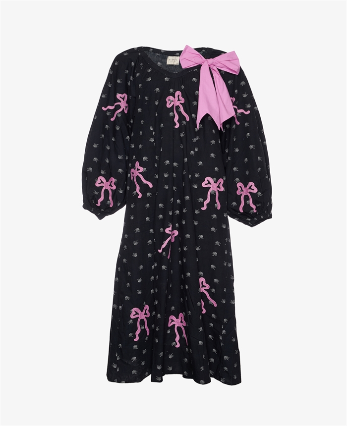 Sissel Edelbo Regina Dress Black Cyclamen Pink - Shop Online Her