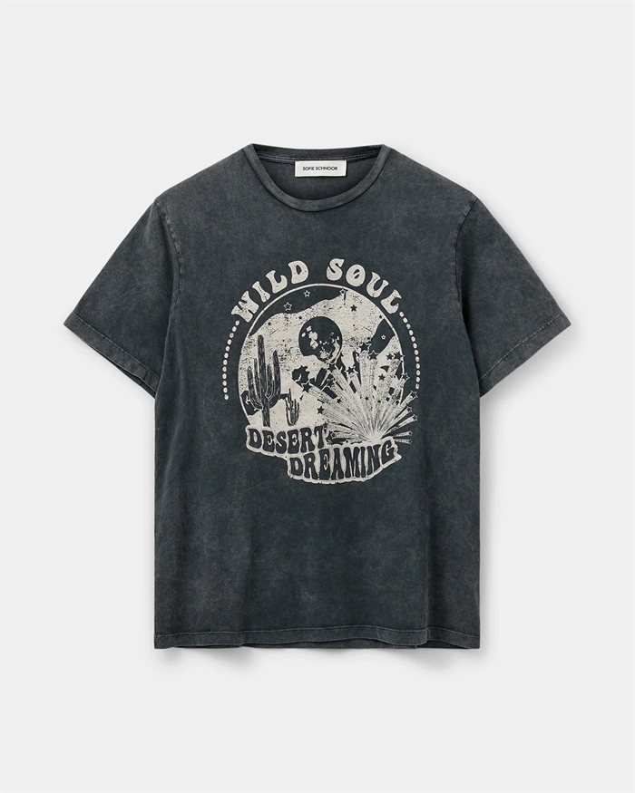 Sofie Schnoor S243265 T-shirt Stone Washed Black - Shop Online Hos Blossom