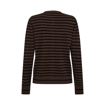 Sofie Schnoor SNOS432 Cardigan Dark Brown Black Striped-Shop Online Hos Blossom