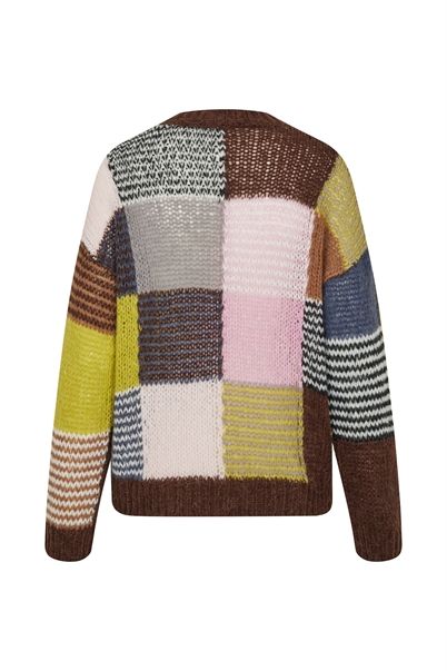 Stine Goya Long Sleeve Jumper Multi Checks - Shop Online Her