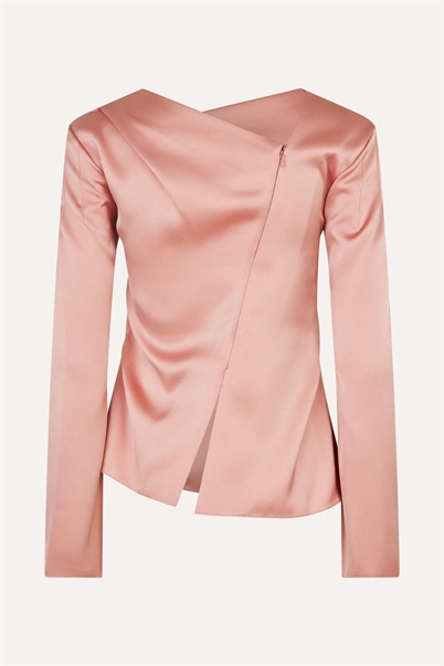 Stine Goya Asymmetrical Long Sleeve Top Rose Tan - Shop Online Hos Blossom