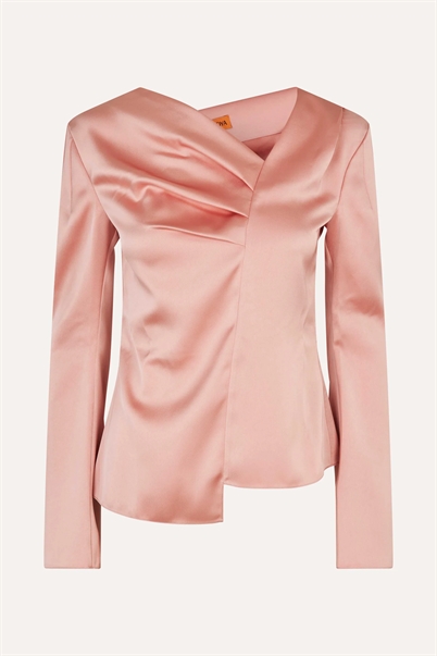 Stine Goya Asymmetrical Long Sleeve Top Rose Tan - Shop Online Hos Blossom