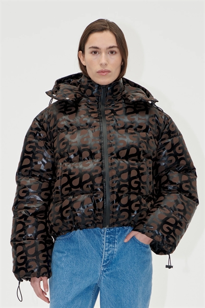 Stine Goya Hooded Long Sleeve Puffer Jakke SG Logo - Shop Online Hos Blossom