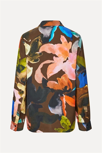 Stine Goya Long Sleeve Skjorte Aquarelle Garden - Shop Online Hos Blossom