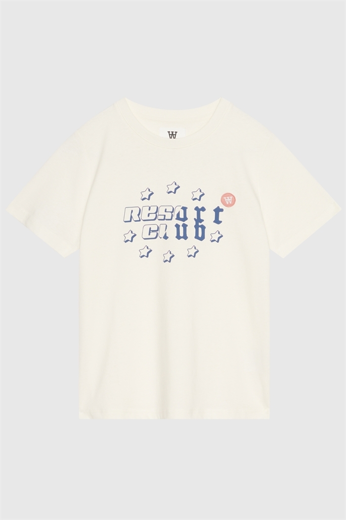 Wood Wood Mia Resort Club T-shirt Off White Shop Online Hos Blossom